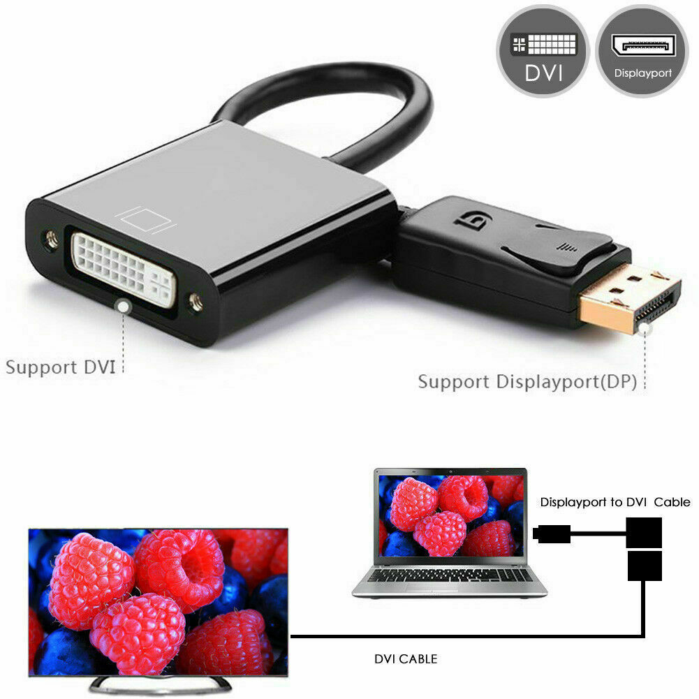 NEW DisplayPort DP Male to DVI Female Adapter Cable Converter for Laptop PC