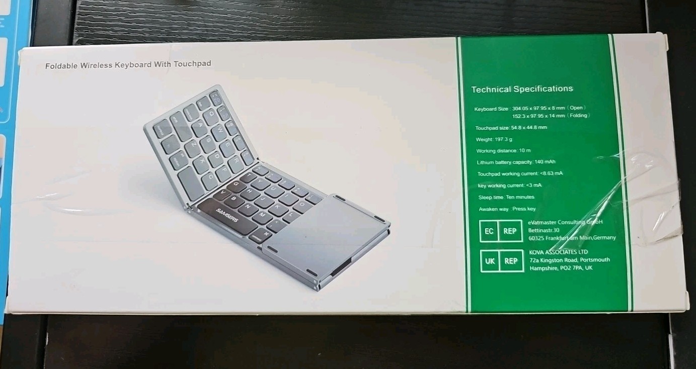 Samsers Foldable Keyboard and Mouse Combo iOS, Windows, Android, Mac OS devices