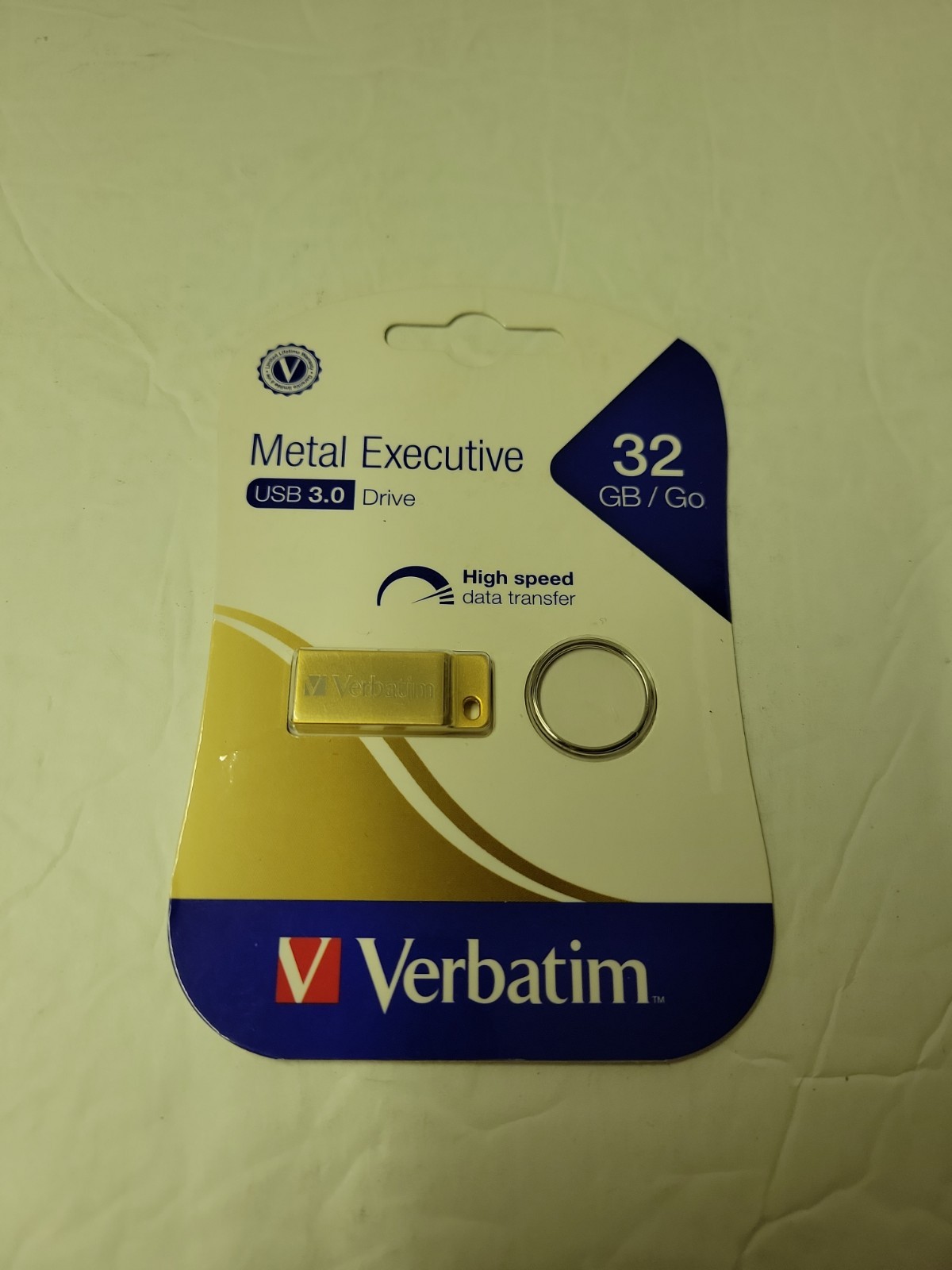 Verbatim 32GB Metal Executive USB 3.0 Flash Drive – Gold – 99105