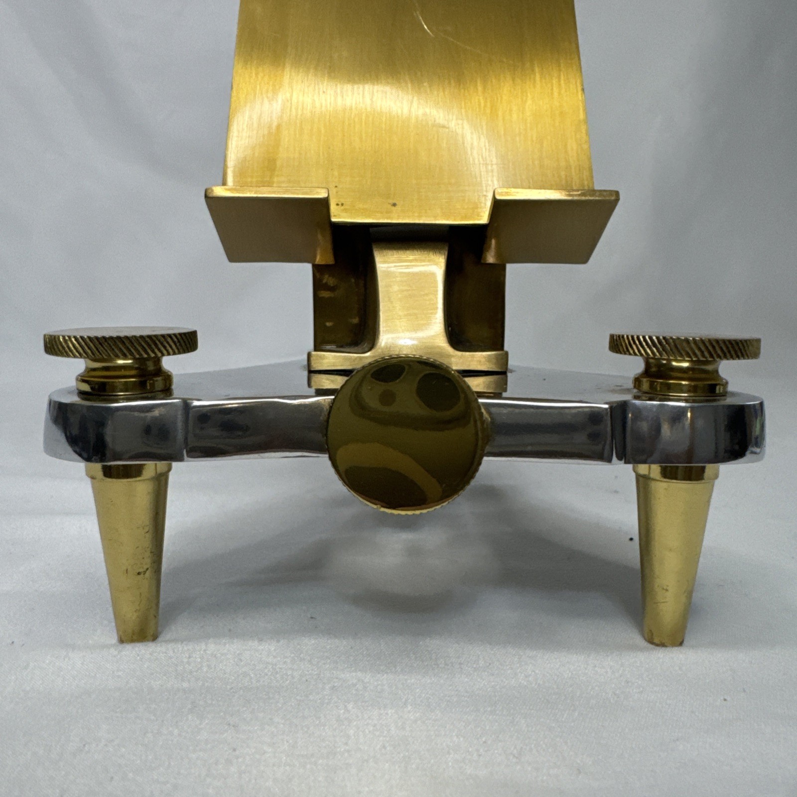 Pendulux Geneva Luxury Tablet Phone Stand Heavy Polished Brass & Aluminum
