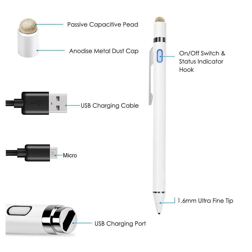 Universal Fine Point Stylus for iPad,iPhone,iOS/Android Phone and Other Tablets