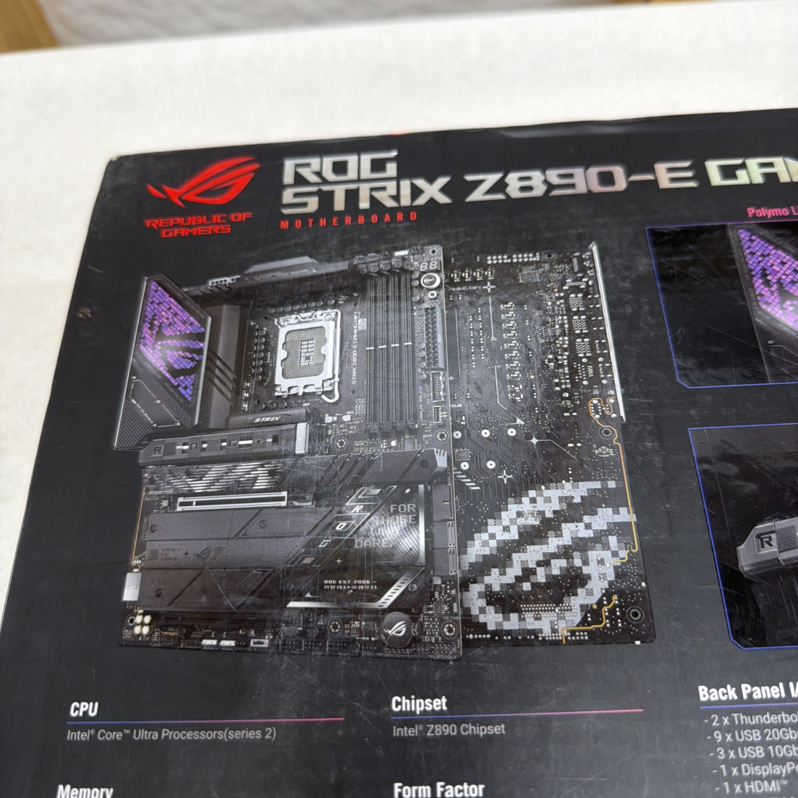 ASUS ROG STRIX Z890-E GAMING WIFI Intel® Z890 LGA 1851 ATX motherboard