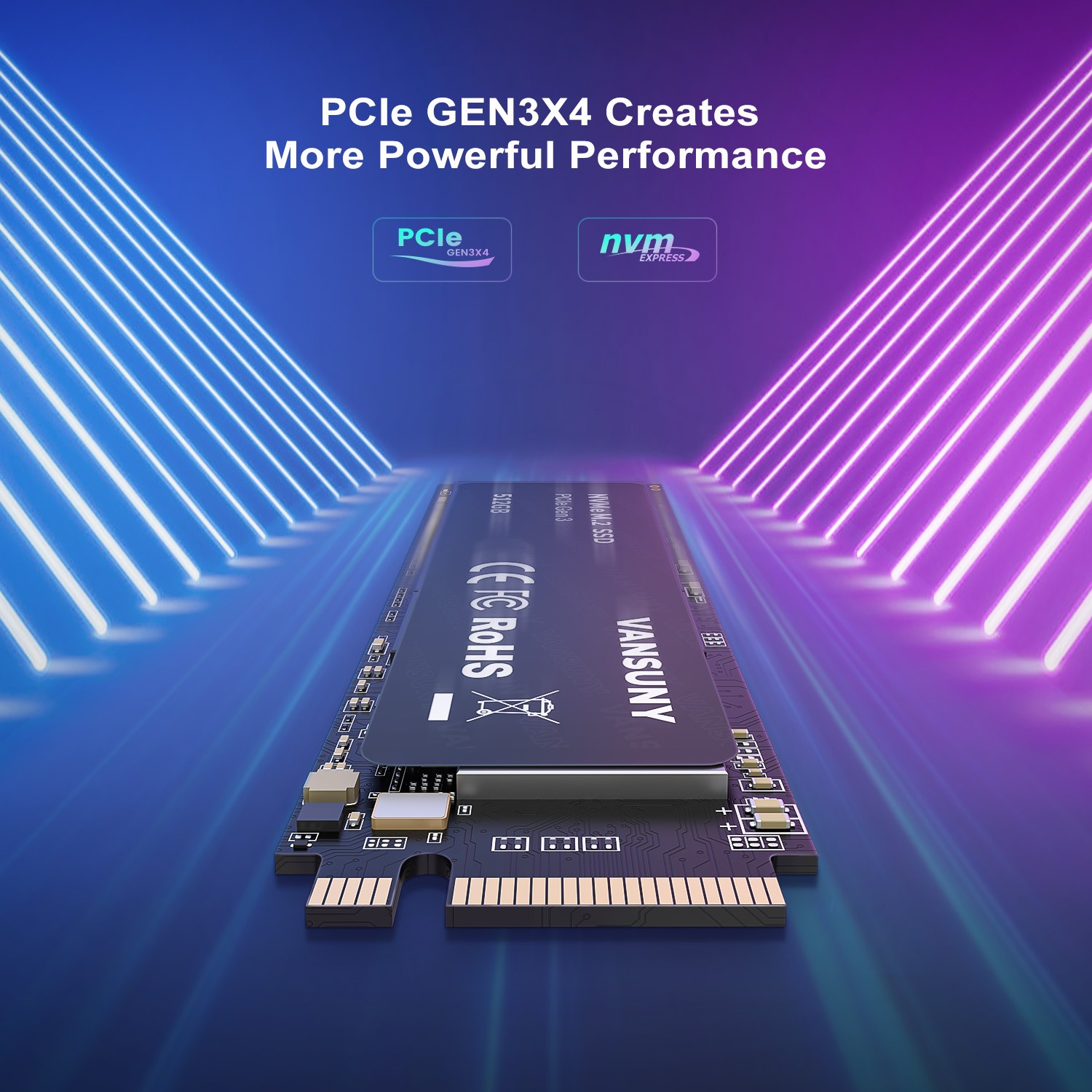 Kootion 256GB Internal Solid State Drive PCle3.0 NVMe M.2 Drive Data to 2000MB/S