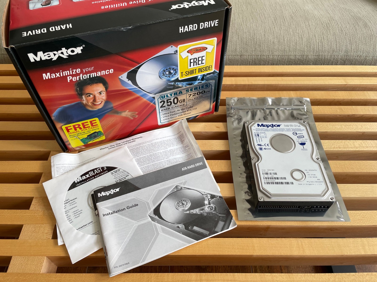 Maxtor 250GB 7200-rpm Ultra ATA-133 IDE 3.5″ Hard Drive – Ultra Quiet FDB Motor