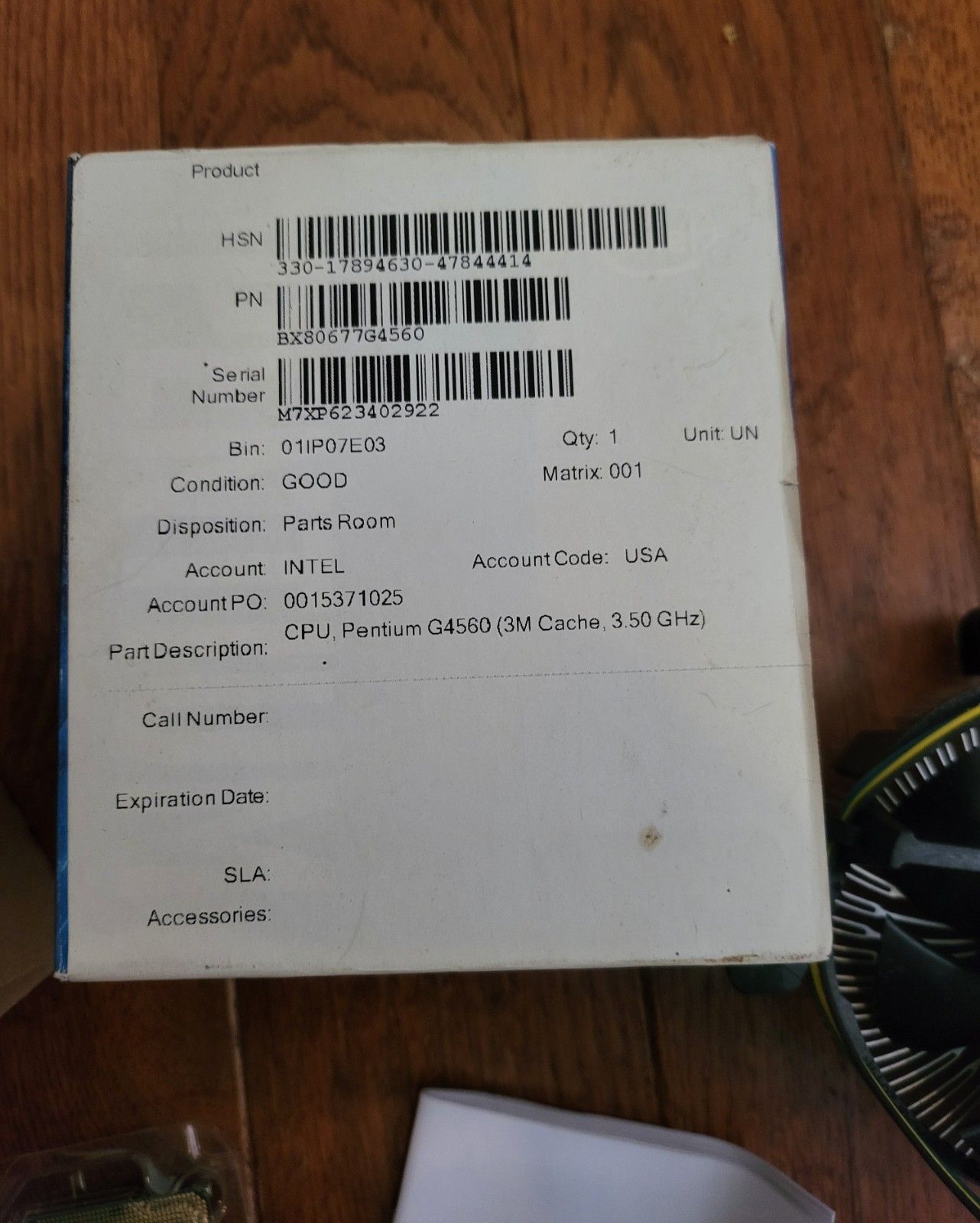 Intel Pentium G4560 – 3.5 GHz Dual-Core (BX80677G4560) Processor – Stock Cooler