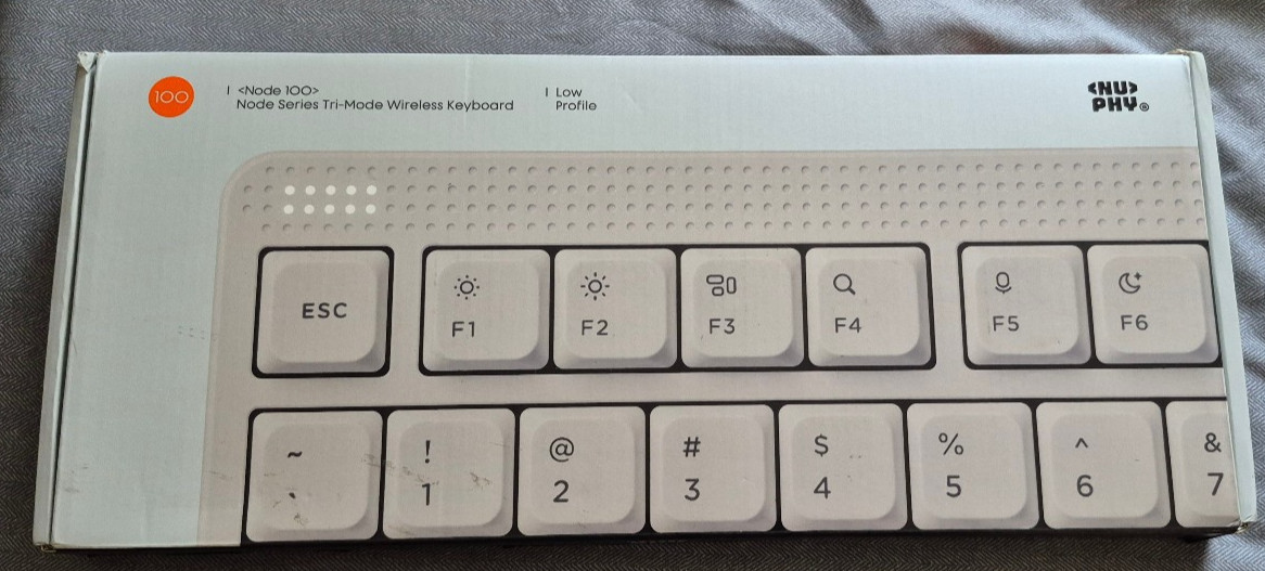 Nuphy Node100 Mechanical Keyboard Lunar White, Blush Nano Switches, Low Profile