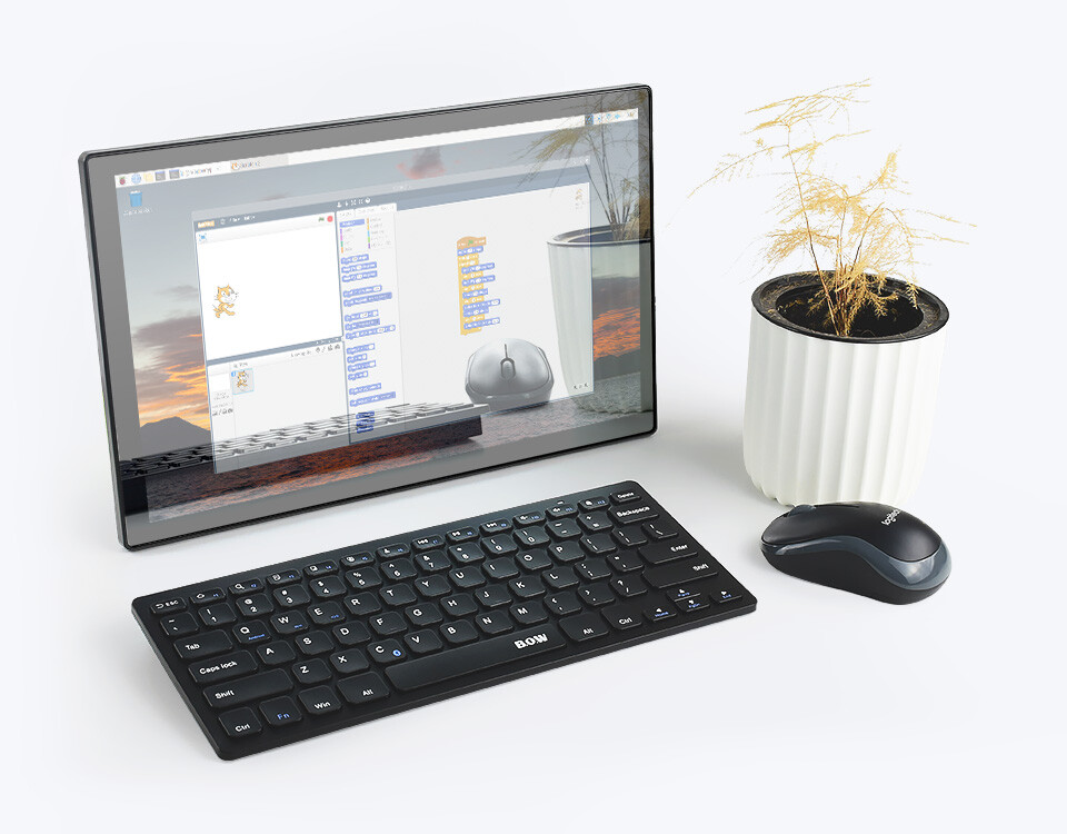 Waveshare 13.3inch CM4 Magic Mirror Mini-Computer Speech Assistant Touch Control