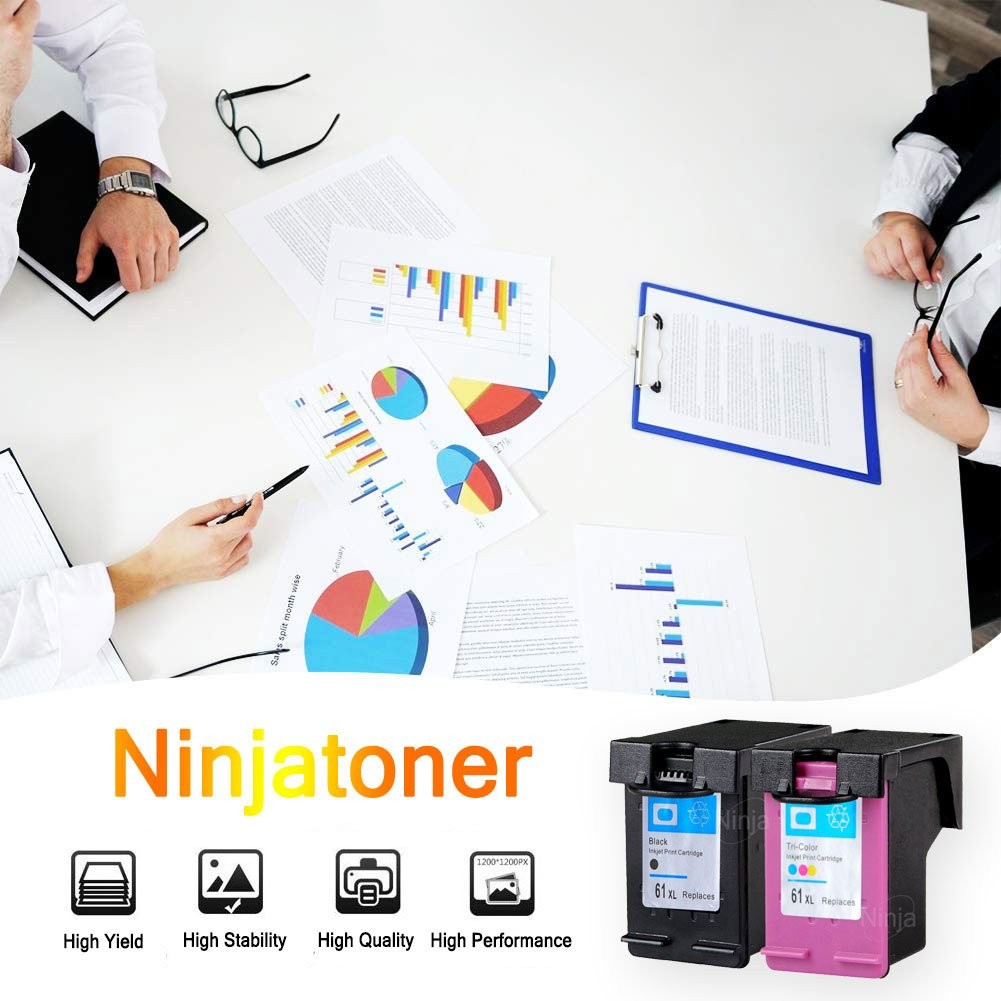5pk 61XL Ink Cartridge For HP DeskJet 2512 2514 2540 2541 2542 2543 2547 Printer