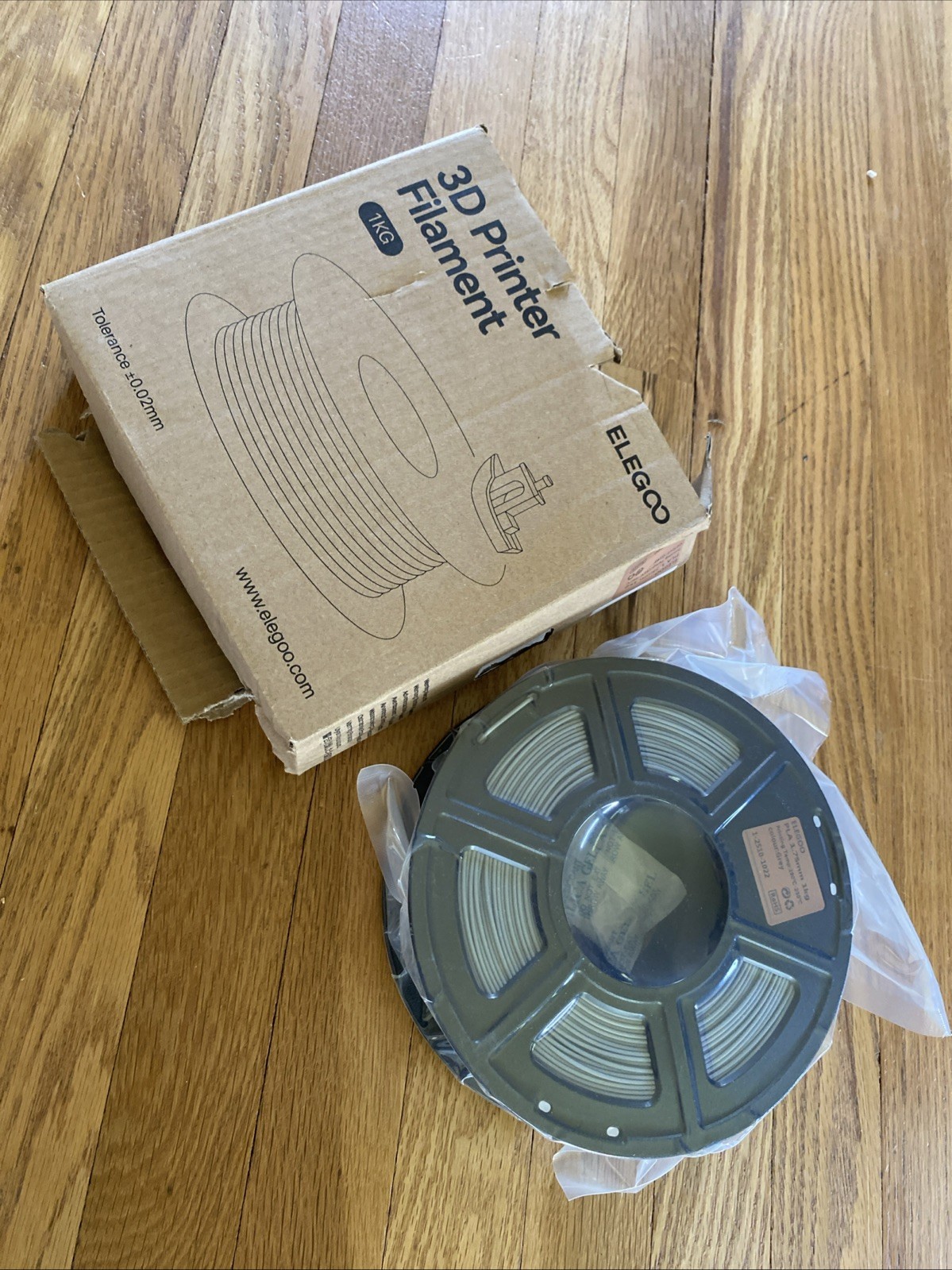 New! ELEGOO Grey PLA 1.75mm 3D Printer Filament 1kg Sealed!
