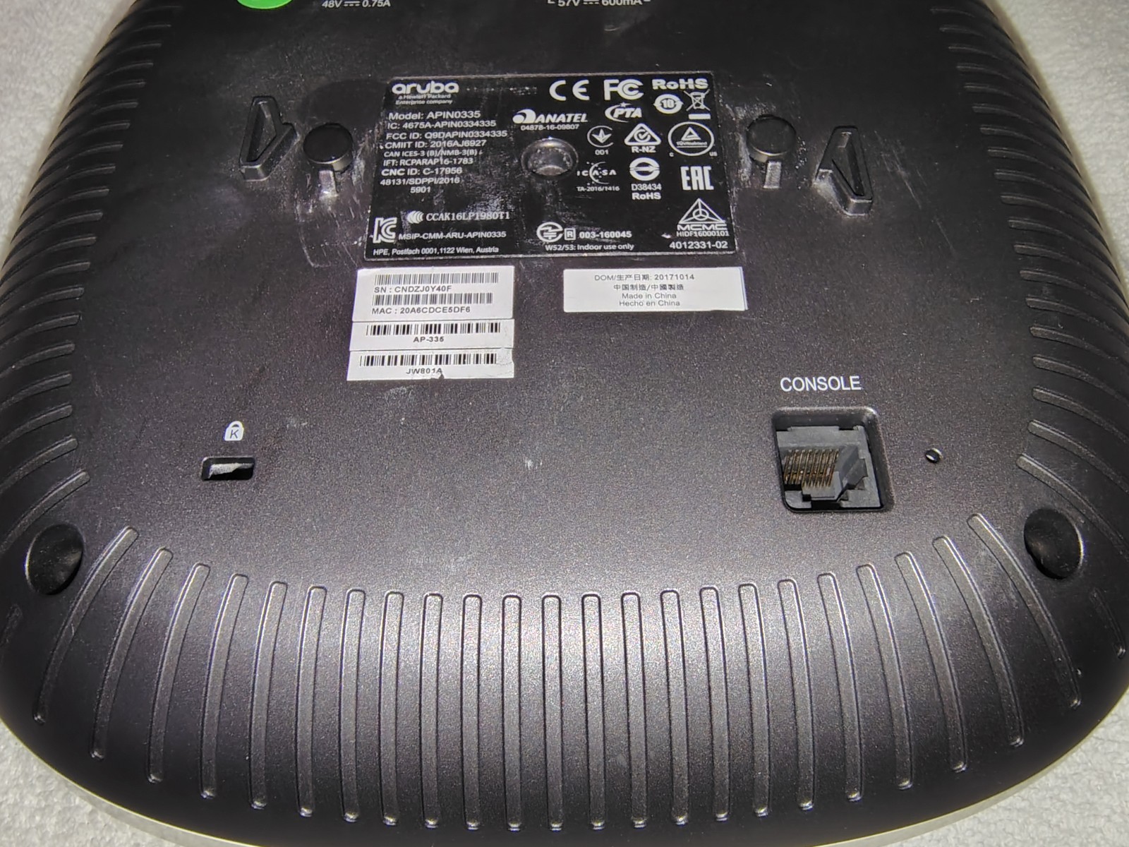Aruba AP-335 Dual Band Wireless Access Point APIN0335