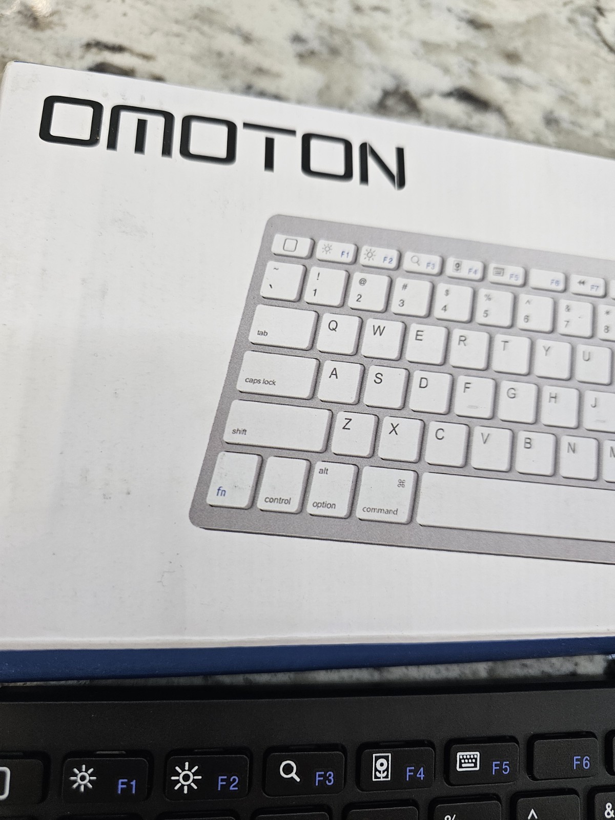 Omotion Keyboard KB066 Black Wireless Replaceable Battery -Battery Not Included