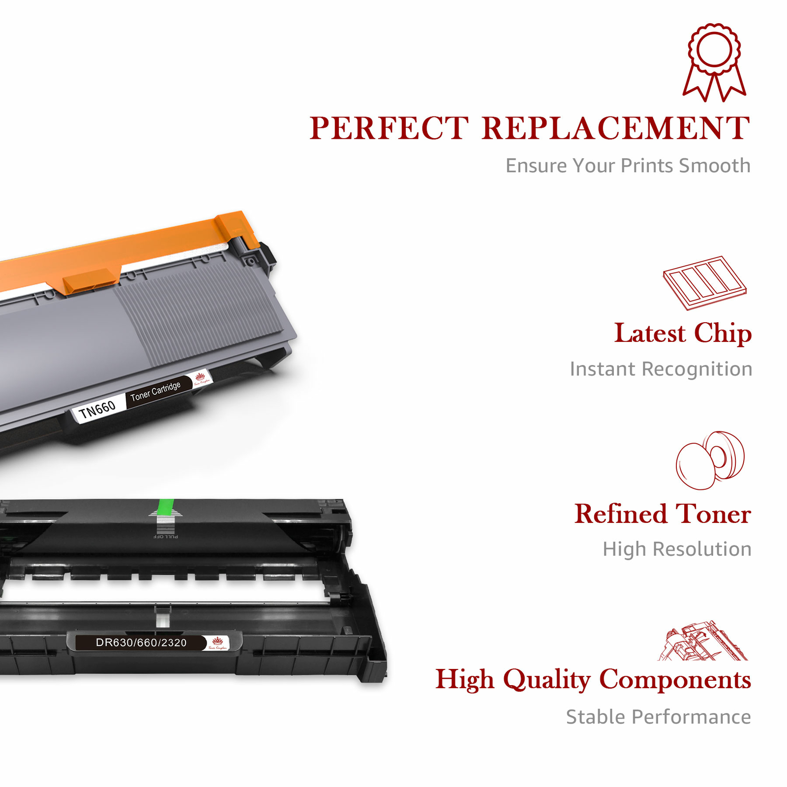 TN660 Toner DR630 Drum Compatible for Brother DCP-L2540DW MFC-L2740DW 2700DW LOT