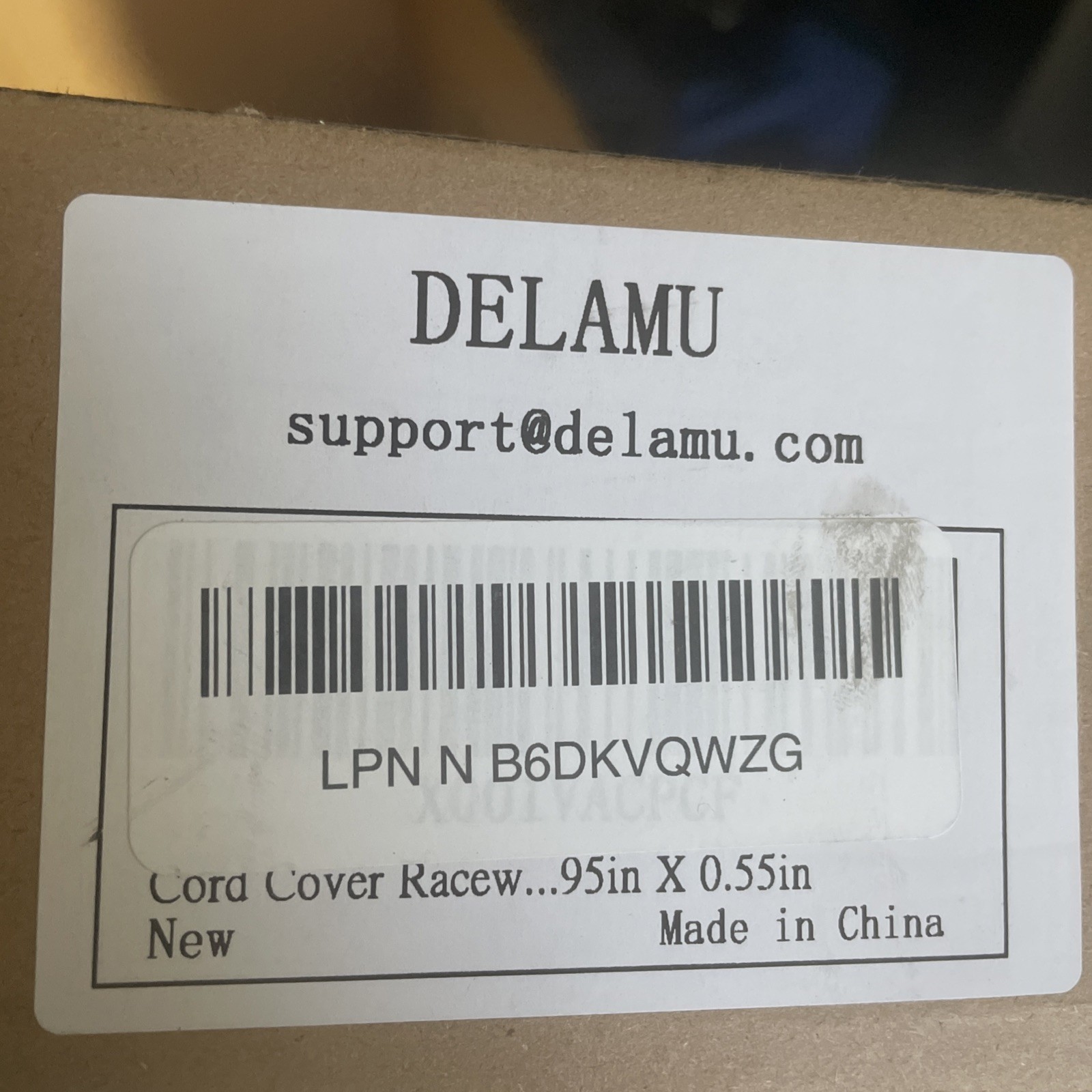 Delamu Cord Hider White 95” X 0.55in – New