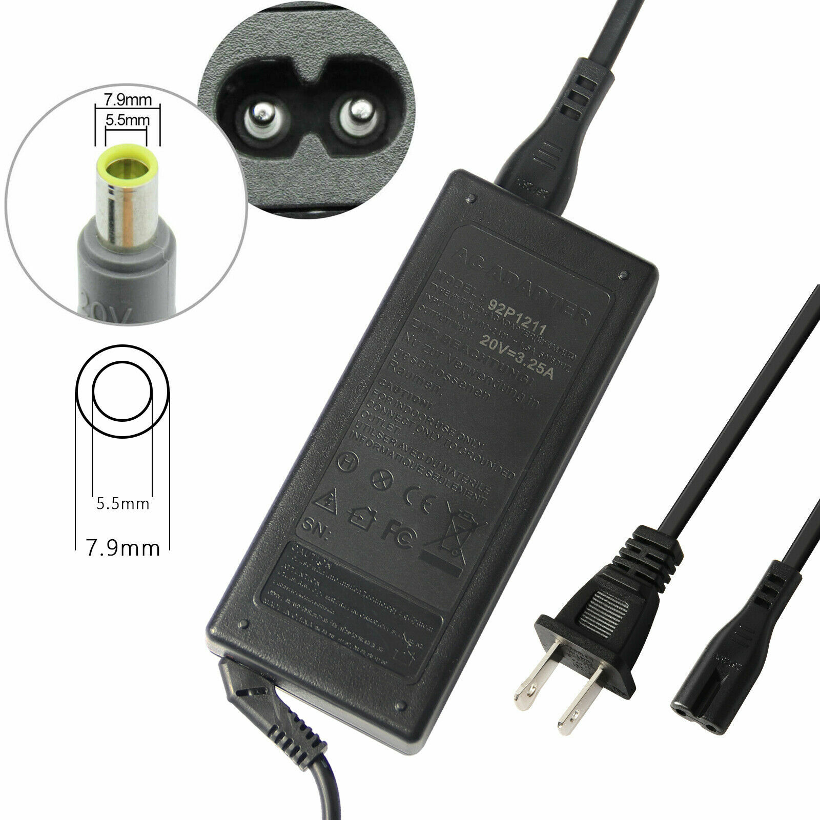 65/90W Lenovo Adapter For ThinkPad B490 B590 5935, 5936, 5941 SL300 SL400 Z60m