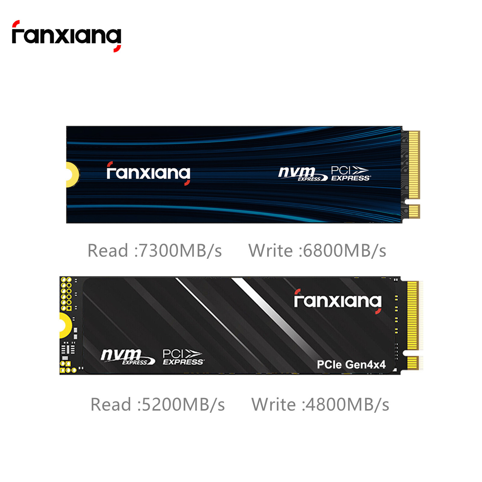 Fanxiang 1TB M.2 SSD NVMe PCIe Gen 4 2TB PS5 Internal Solid State Drive 7300MB/s