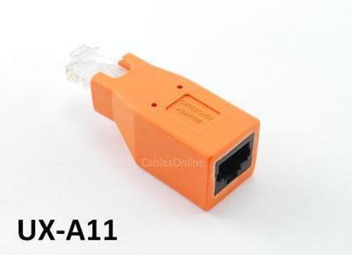 Cat6/Cat5e Ethernet RJ45 Male/Female CrossOver Adapter, CablesOnline UX-A11