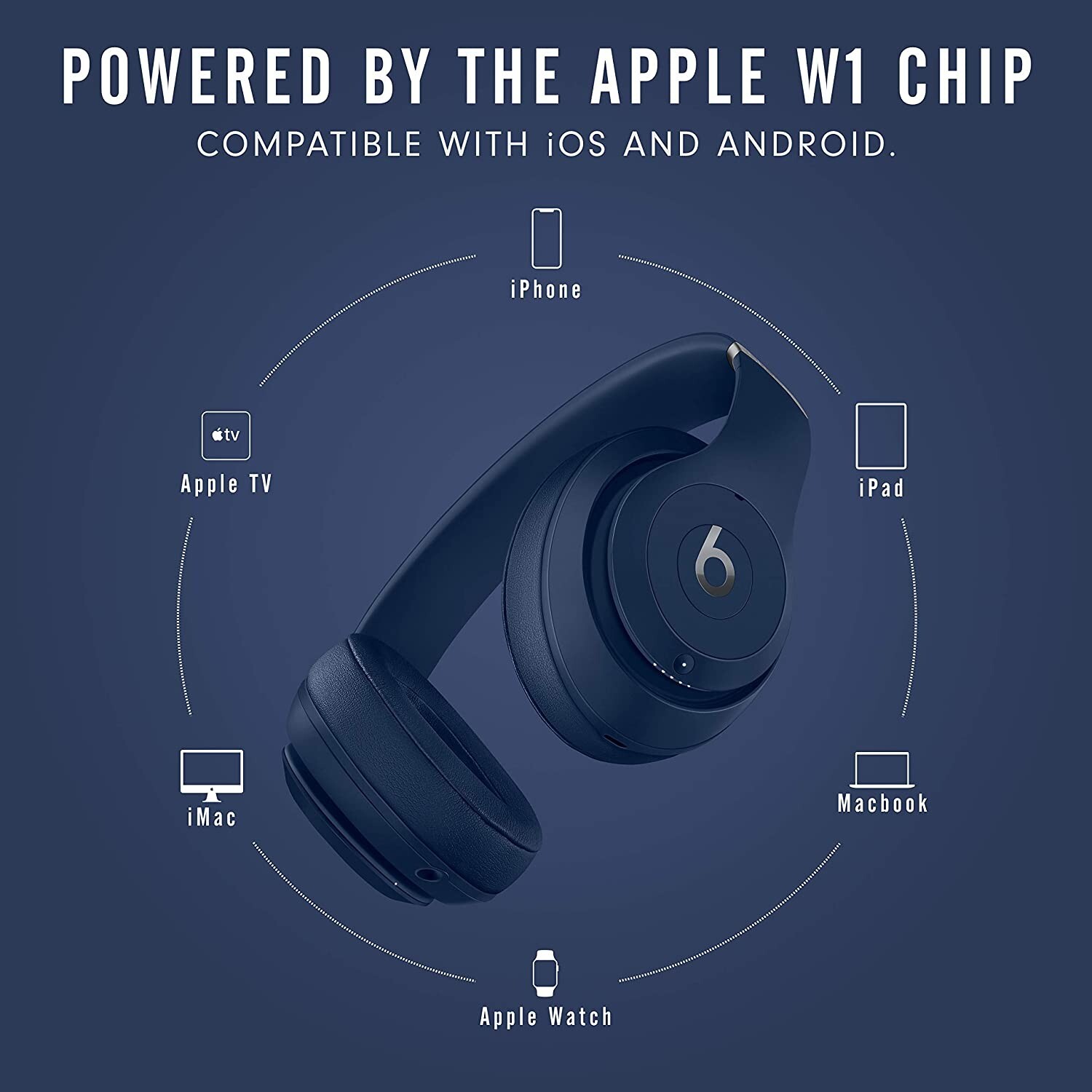 Beats Studio 3 Studio3 Wireless Apple W1 Headphone Chip Class 1 MX402LL/A – Blue