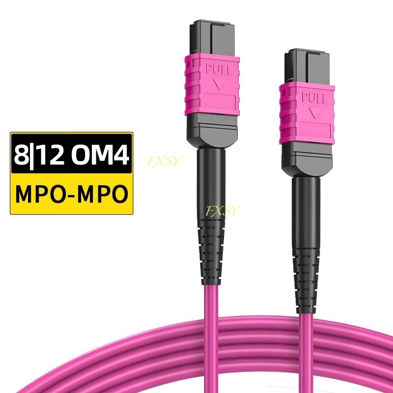 1-10M MPO Female to MPO Female OM4 Fiber Optic Patch Cord 12 Core Type B MTP lot