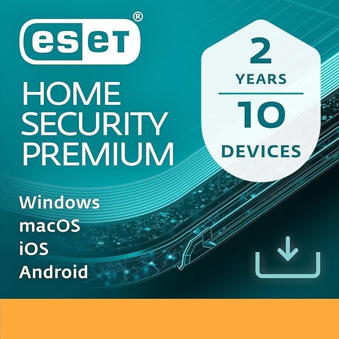 ESET Internet Smart Home Security Premium 2025 10 Device 2 Year 5 Min by Email