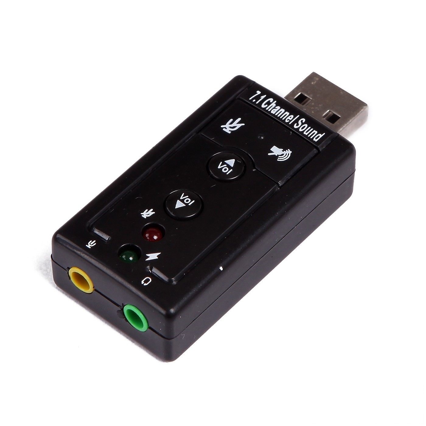 New USB 2.0 External 7.1 Channel 3D Virtual Audio Sound Card Adapter PC Laptop