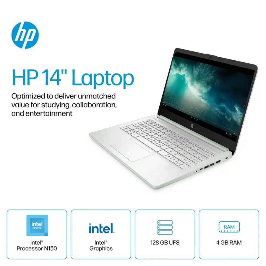 📍HP 14 in Student Laptop Intel Processor N150 Notebook UP TO 16GB RAM Win11Pro