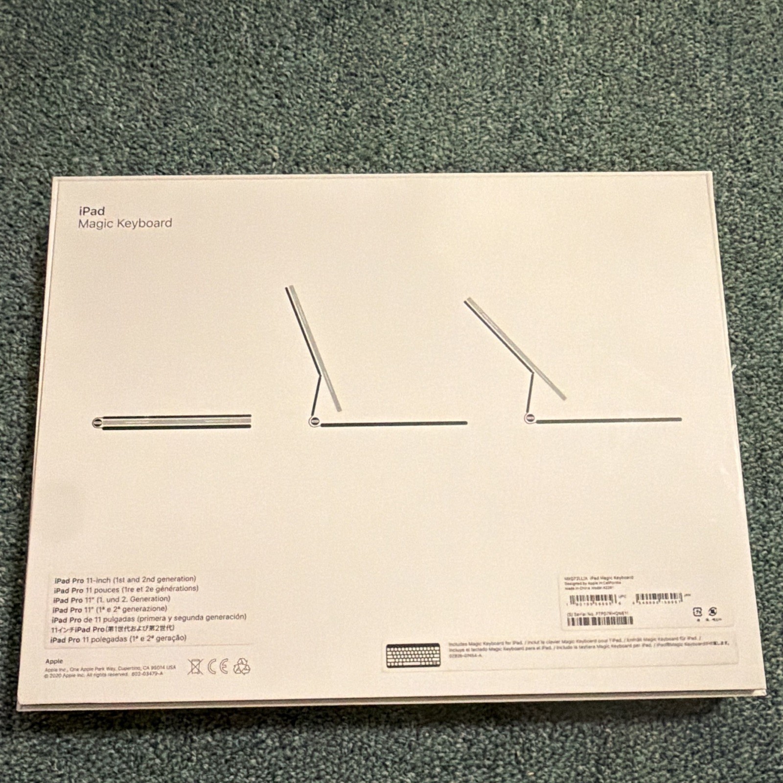 Apple iPad Magic Keyboard Folio Case, Black, for iPad Pro 11 1st/2nd Gen New