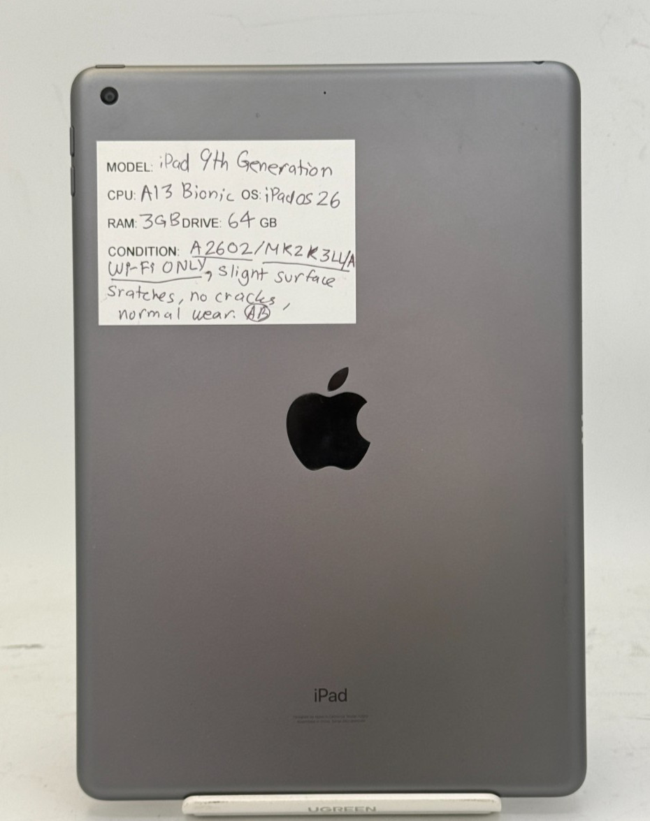 Apple ipad 9th Generation A2602 (MK2K3LL/A) 64GB