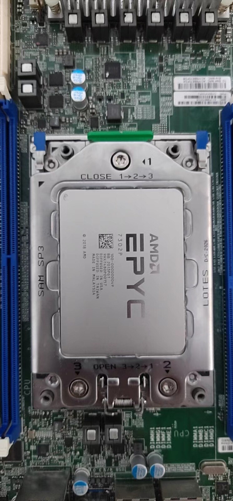 AMD EPYC 7302p+ Supermicro H11SSL-i version 2.0+4u cooler combo
