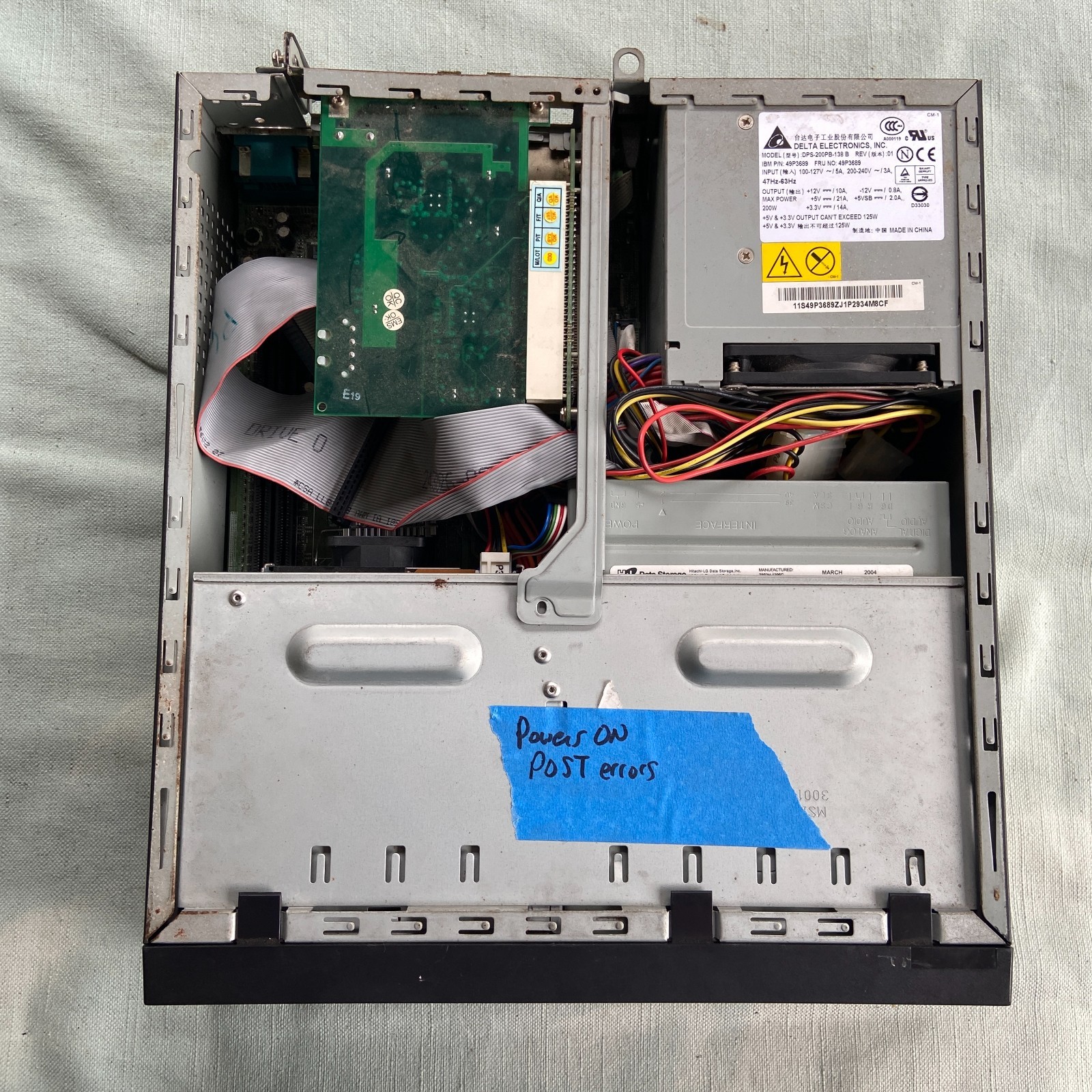 IBM PC Computer NetVista 8319 48U Delta DPS-200PB-138 B HDD DVD POST Error Parts