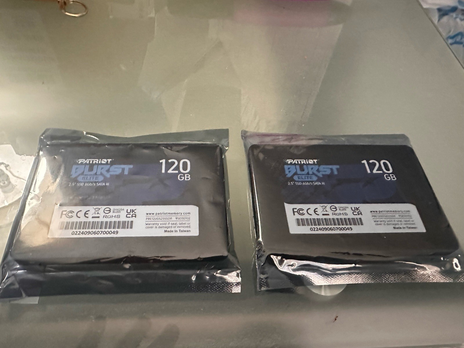 2X Patriot Memory PBE120GS25SSDR Burst Elite 120gb 2.5 SATA III SSD Drive 120