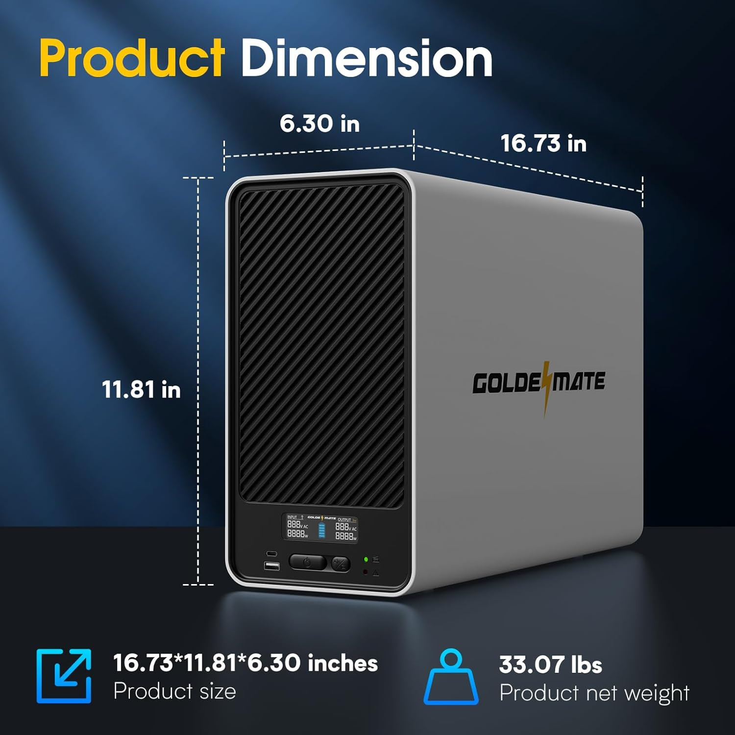 1500VA/1000W Lithium UPS Battery Backup and Surge Protector, Backup Battery Powe
