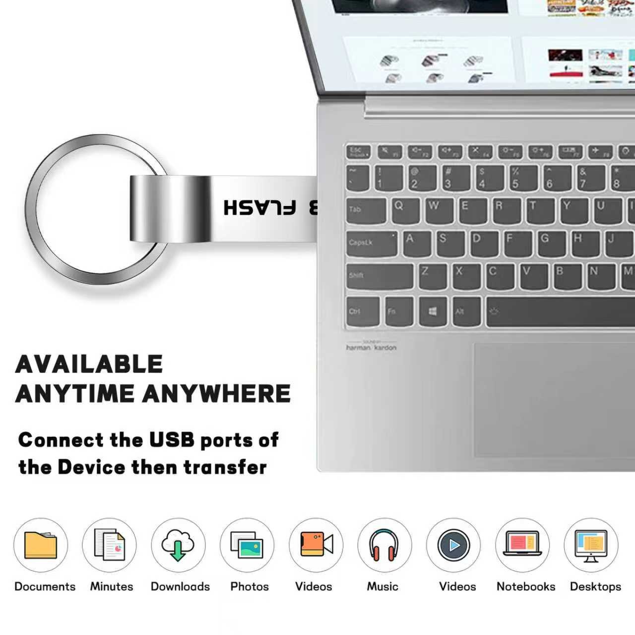 512GB Flash Drive Memory Stick Storage Metal Waterproof Thumb Drive Pendrive