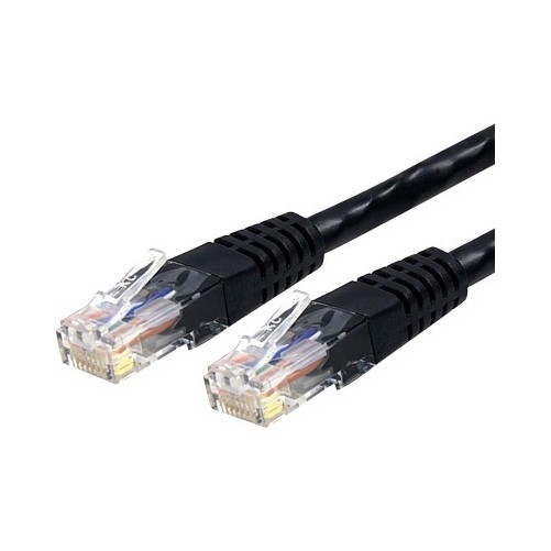 Startech C6PATCH50BK 50FT BLACK CAT6 ETHERNET CABLE RJ45 UTP PATCH CABLE GIGABIT