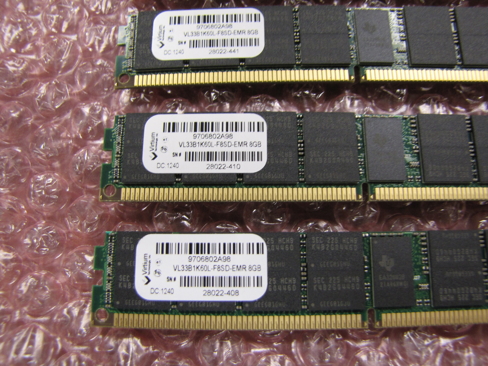 48GB (6x 8GB) VIRTIUM VL33B1K60L-F8SD-EMR PC3-8500 DDR3 1066MHz ECC Server – Qty