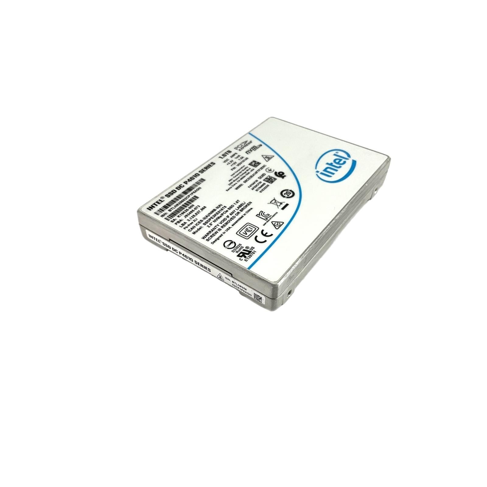 1.6TB NVMe Intel U.2 2.5″ Enterprise DC P4610 PCle Gen3 620K IOPS 3D TLC SSD