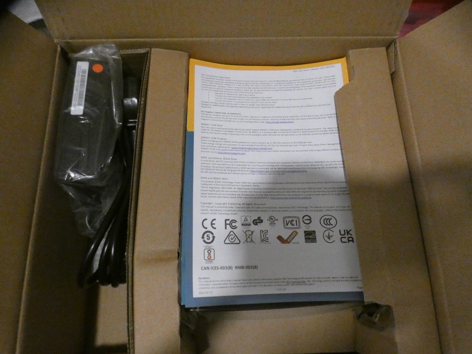 IGEL Technology Thin Client UD3 LX11 AMD 2.4GHZ 8GB eMMC 2x2GB DDR4 WLAN/BT