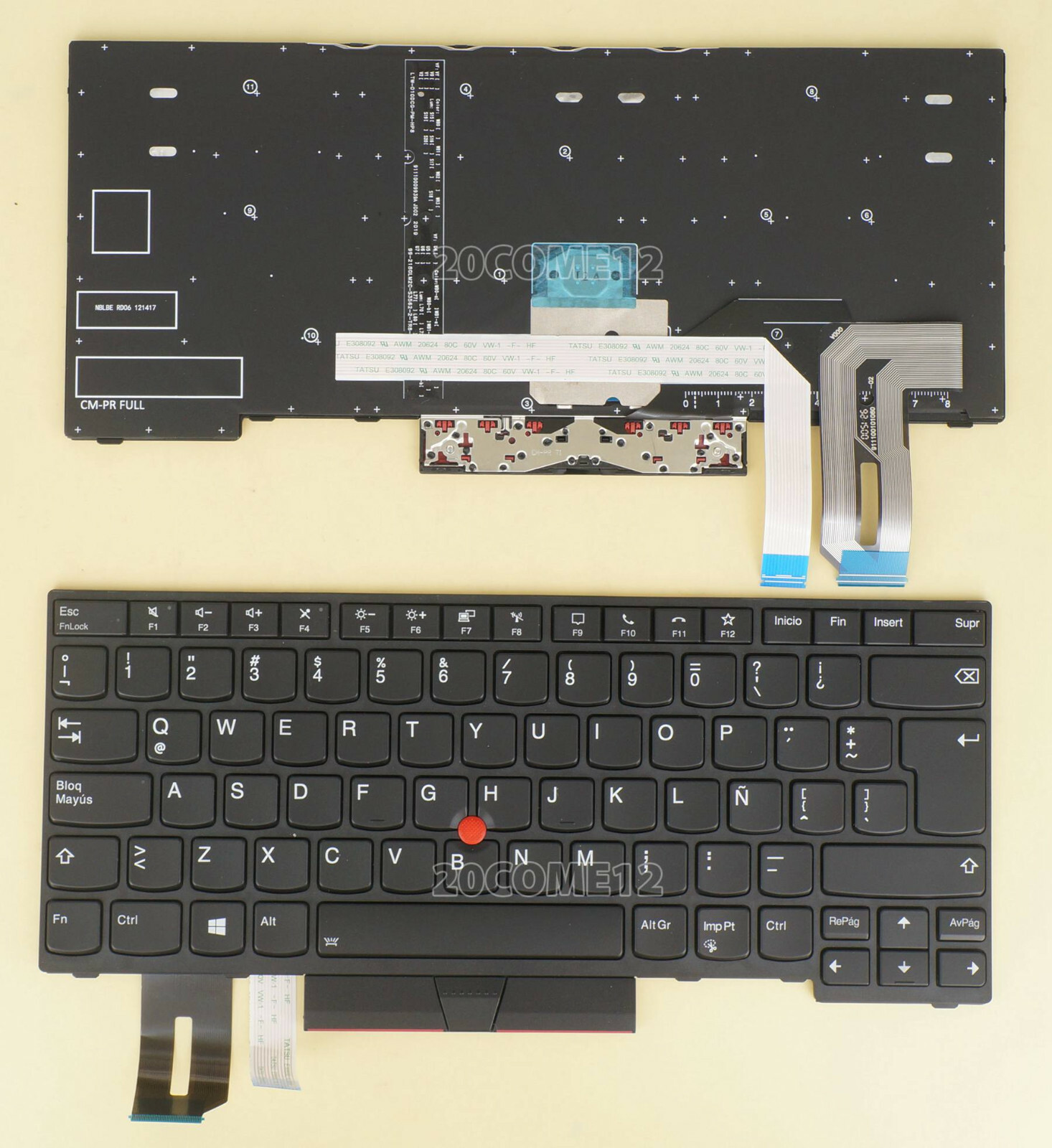 For Lenovo Thinkpad T14 Gen 2 2021 (20W0 20W1) Keyboard Backlit Latin Spanish