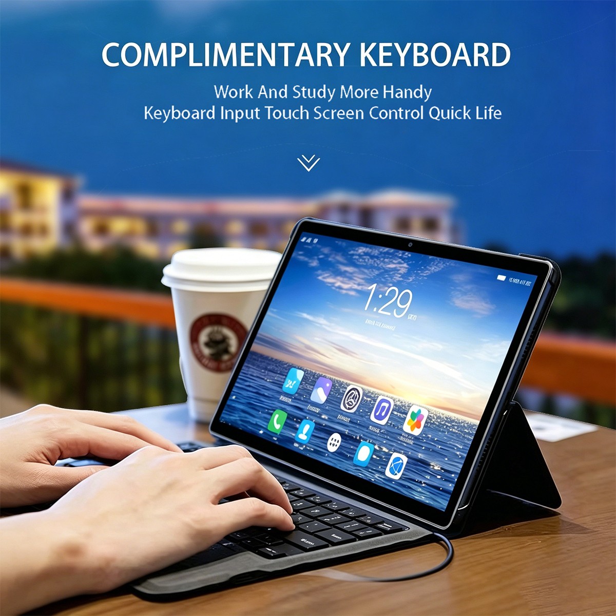 Android 15 Tablet 10 Inch GMS 8 Core 16GB RAM 128GB ROM 1920*1200 HD 8800mAh