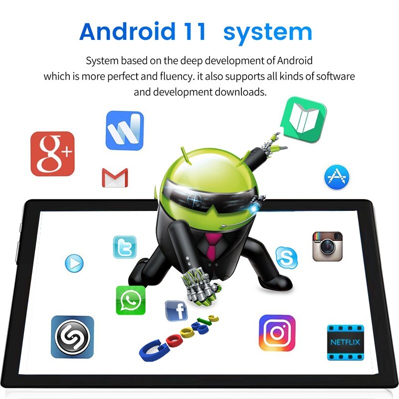 10 Inch Android 11 Deca Core HD Game Tablet Computer PC Wifi Dual Camera 256G