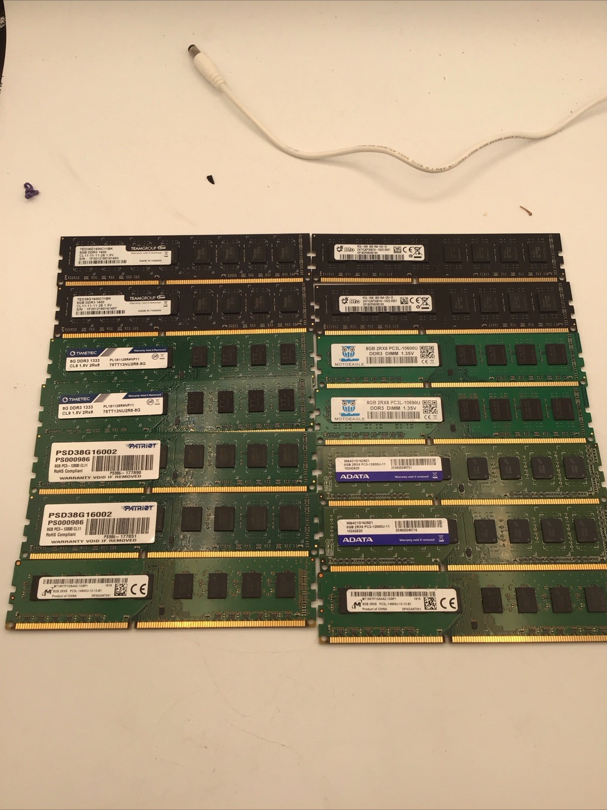 Mix Brand & Speed Lot of 14x 8GD DR3 DDRL Desktop RAM See In Description