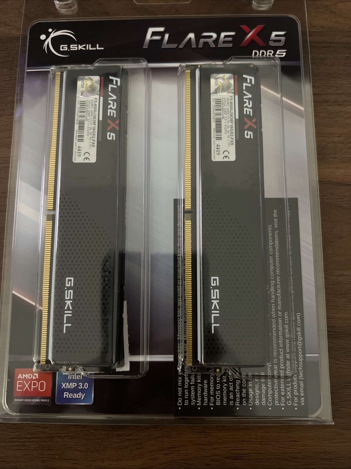 G.SKILL Flare X5 Series DDR5 RAM 32GB (2x16GB) Two Sticks Brand New Matte Black