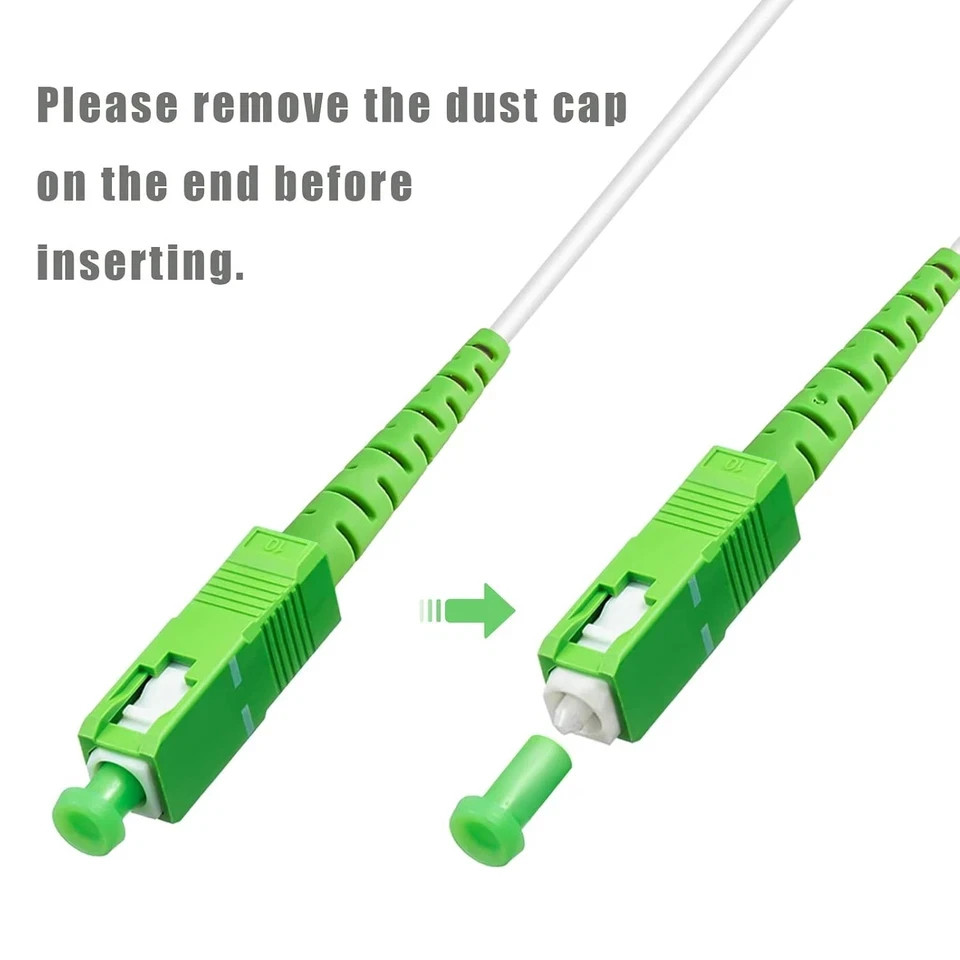 50ft (15 Meters) SC/APC to Fiber Optic 15m(50ft), White Armored