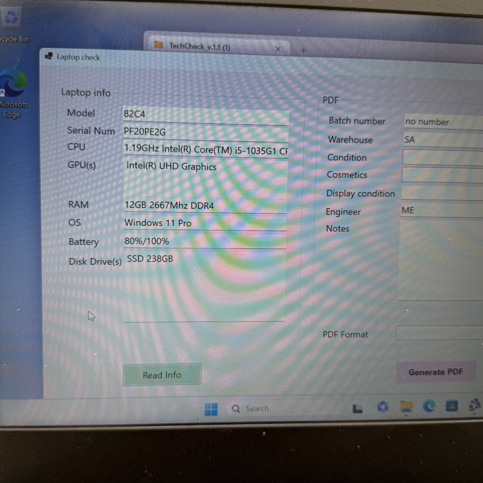Lenovo V14-IIL 14″ i5-1035G1 12GB 256GB SSD Win11 Pro Black Laptop – Fair