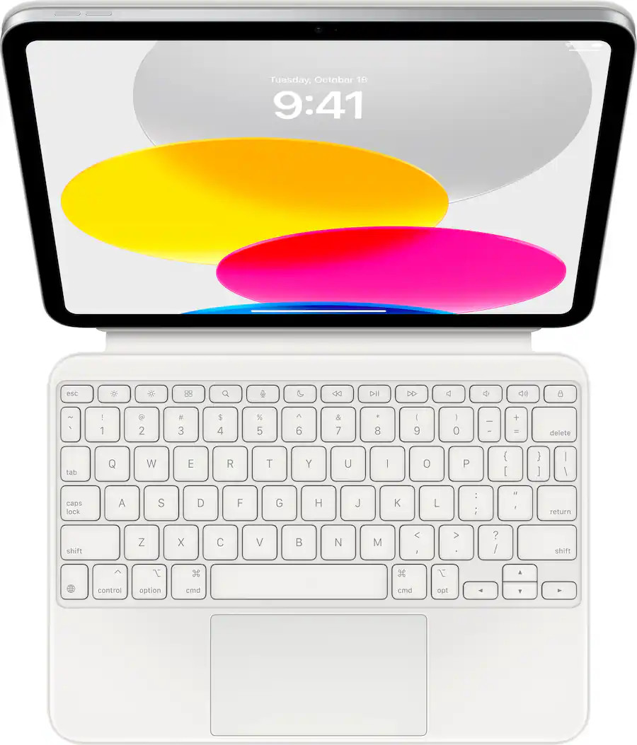 Apple Magic Keyboard Folio Case for Apple iPad 10.9″ A16 10th Gen white VG