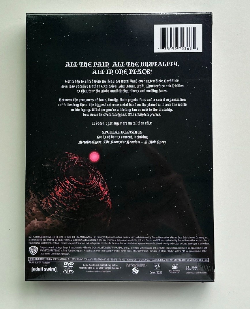 Metalocalypse: The Complete Series season 1-4 (DVD, 2023, 8-Disc box Set)