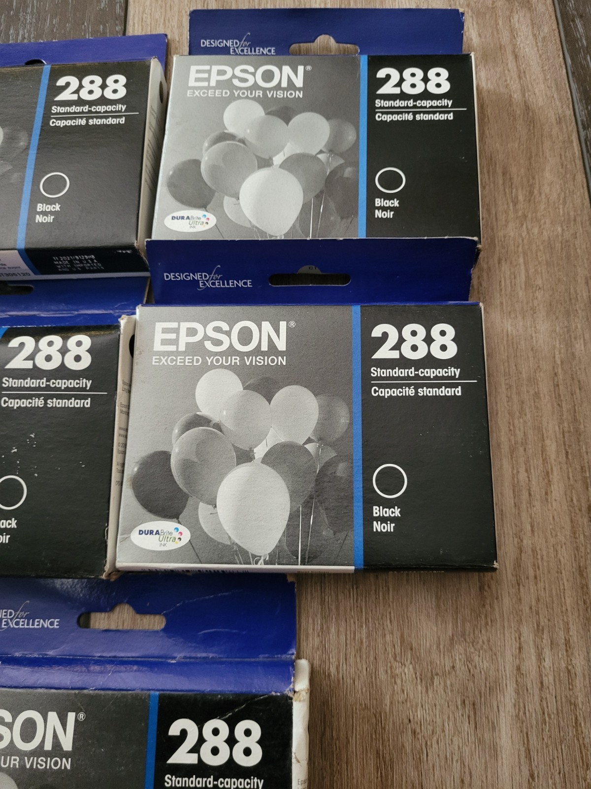 (6 Boxes) Epson 288 Black Ink Cartridges T288120 Brand New Expired