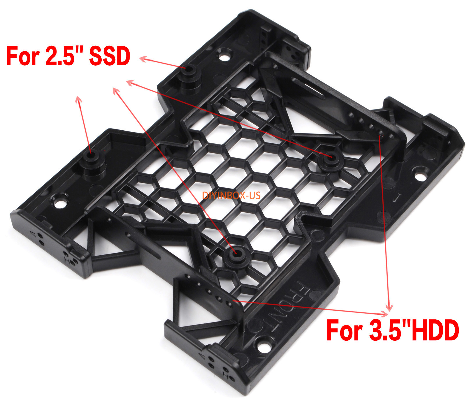 2.5″ / 3.5″ to 5.25″ SSD Hard Drive Bay Case Adapter HDD Mounting Bracket