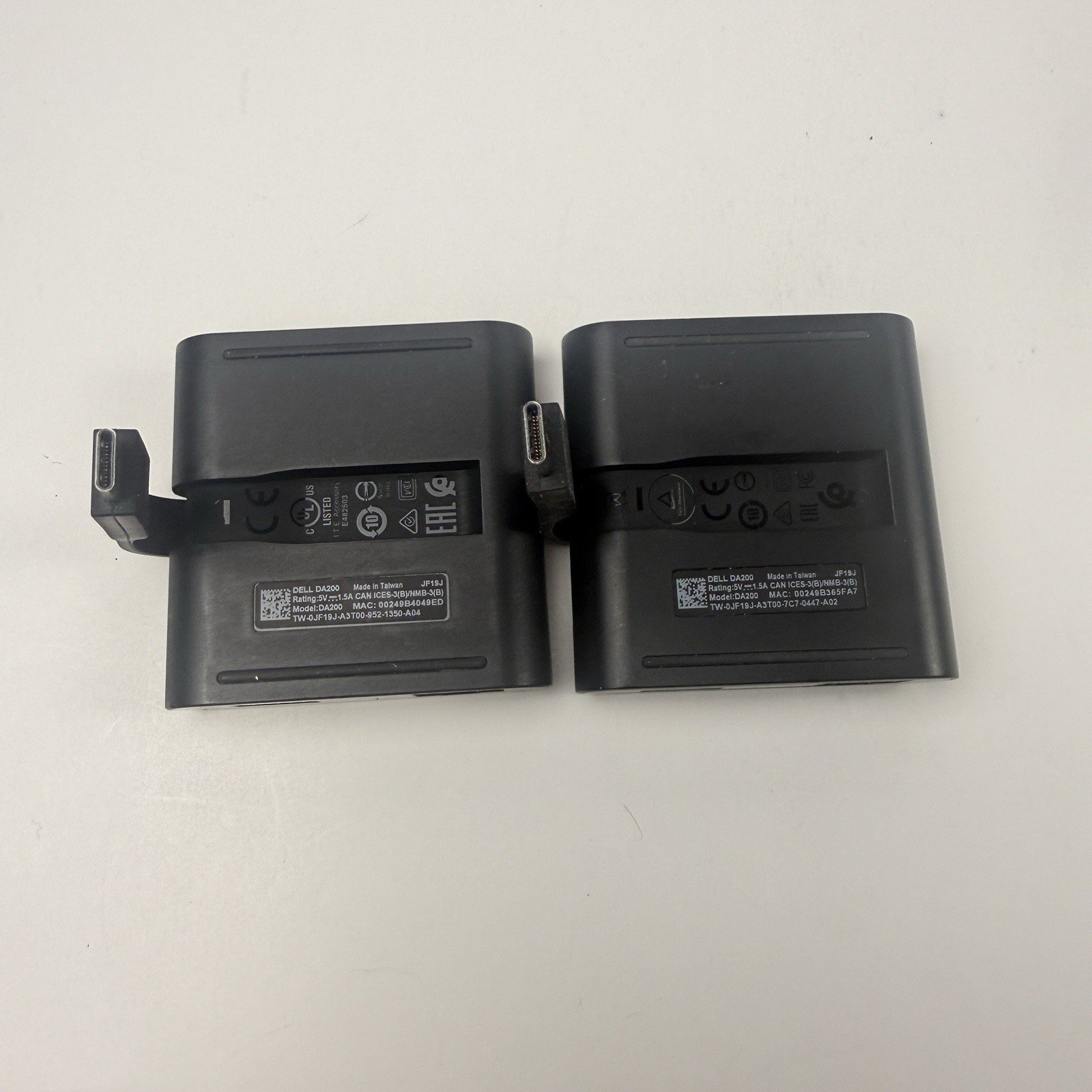 Dell DA200 Adapter USB Type-C to HDMI / VGA / Ethernet / USB 3.0 Lot of Two (2)