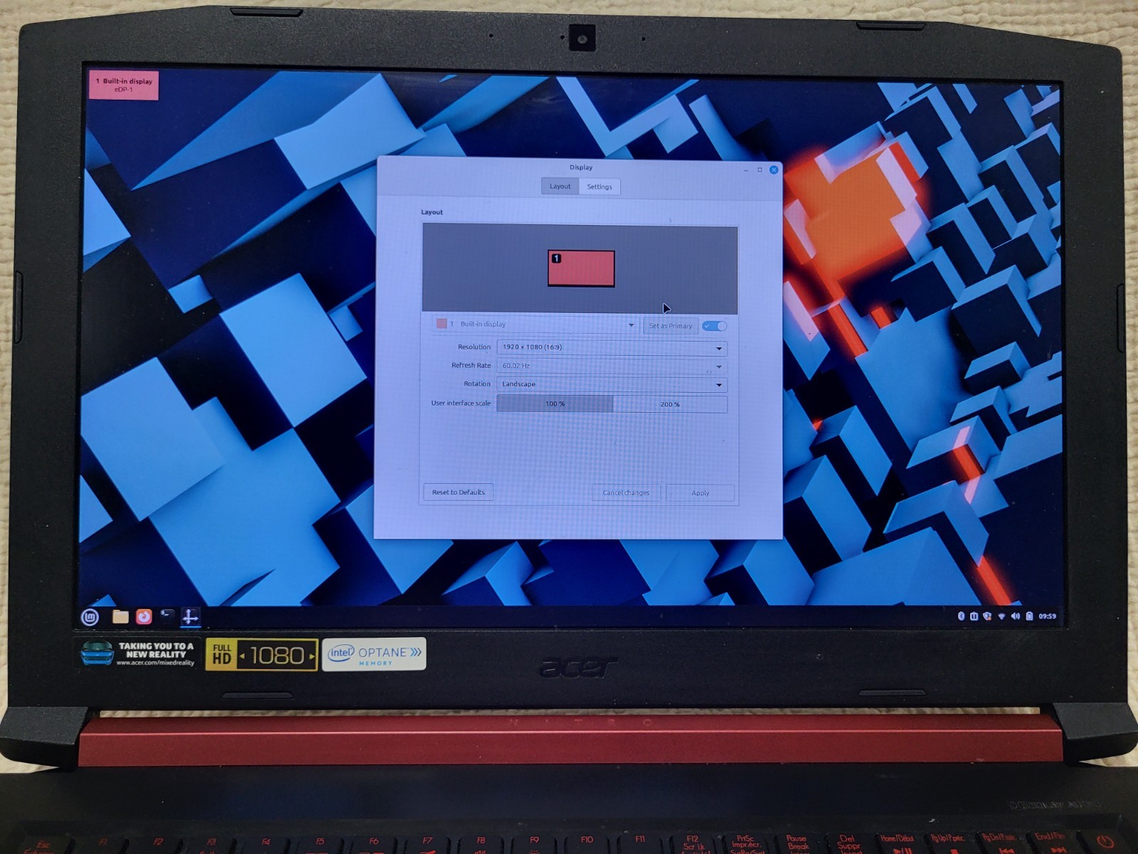 Acer Nitro AN515-53 Intel i5-8300H 2.30GHz NVIDIA GeForce GTX 1050 16 Gb 612Gb