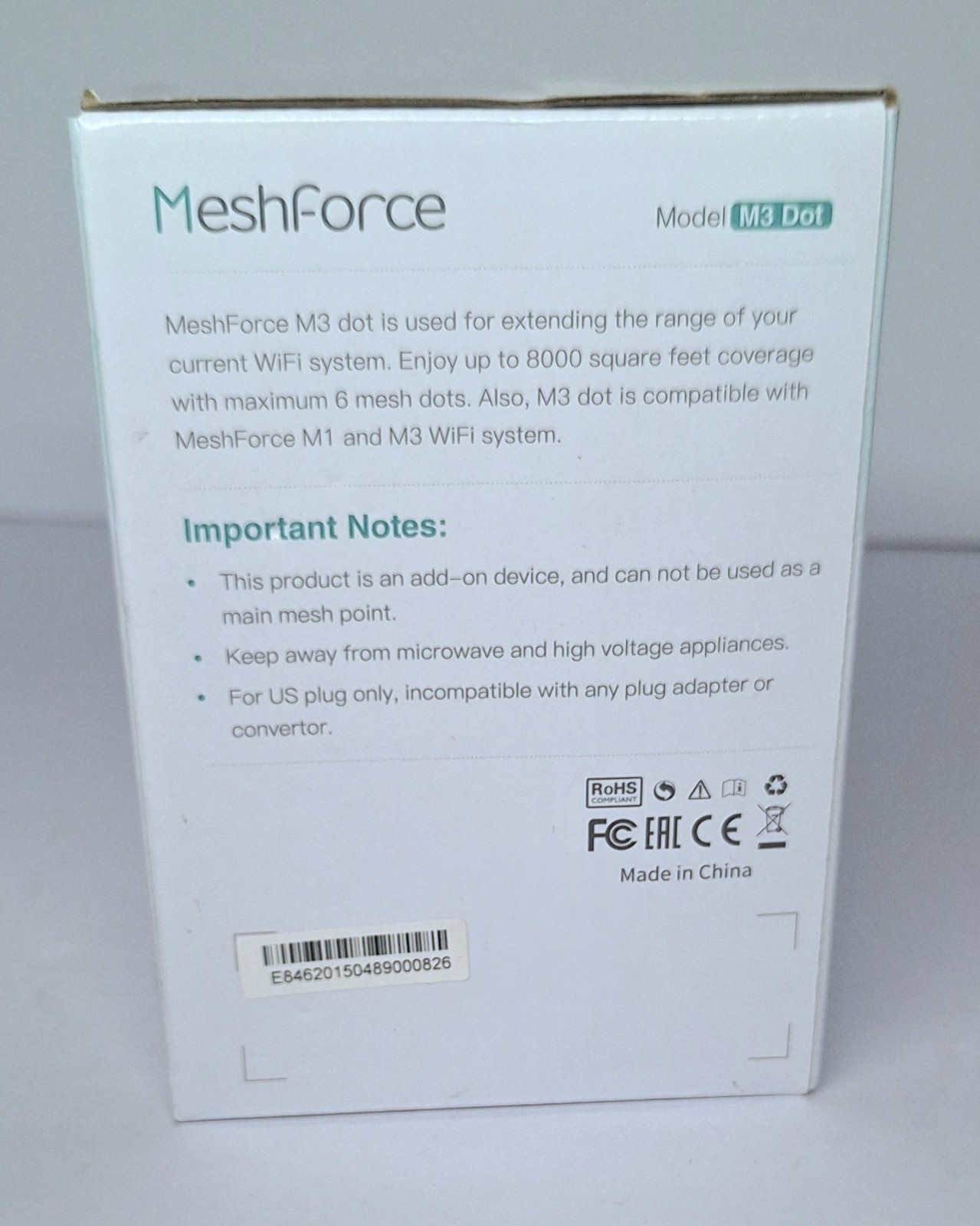 1-Pack MeshForce M3 Dot Wall Plug WiFi Extender